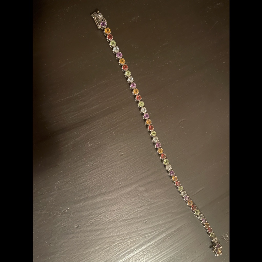 Multicolored diamond bracelet